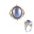 Zilveren ring met een blauwe Mabe parel (Dallas Prince Designs)