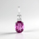 Ciondolo in argento con Fluorite Rosa