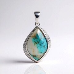 Ciondolo in argento con Mosaico turchese