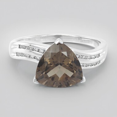 Smoky Quartz Silver Ring