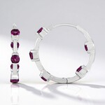 Orecchini in argento con Rodolite