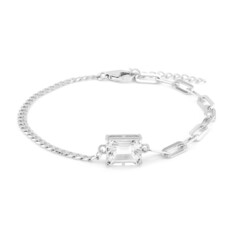 Bracciale in argento con Topazio Bianco
