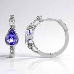Orecchini in oro con Tanzanite AAA