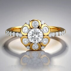 Anello in oro con Diamante SI1 (G) (Annette)