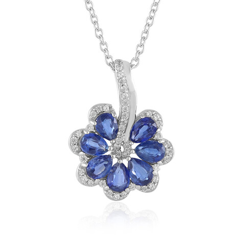 Nepalesischer Kyanit-Silberhalskette