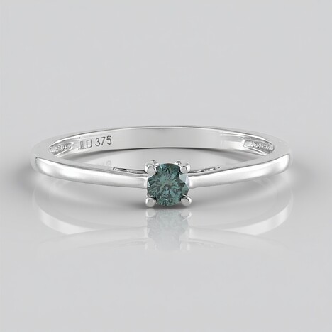 Anello in oro con Diamante Blu I2