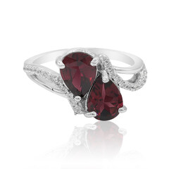 Zilveren ring met rhodolieten