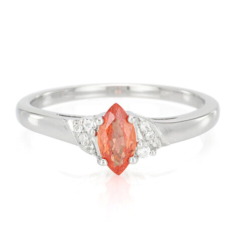 Padparadscha Sapphire Silver Ring