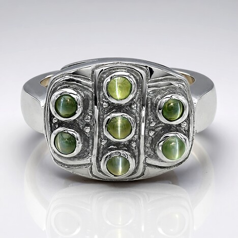 Anello in argento con Alessandrite Occhio di Gatto