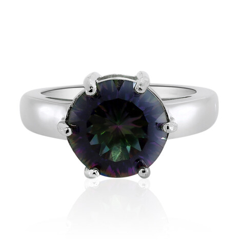 Zilveren ring met een mystieke kwarts