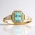 Anillo en oro con Turmalina Paraíba de Brasil (AMAYANI)