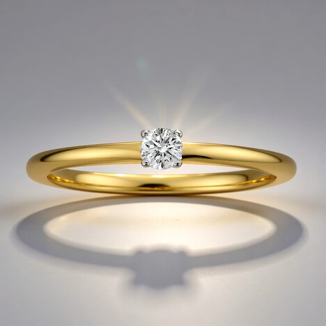 Anello in oro con Diamante SI1 (G) (Annette)