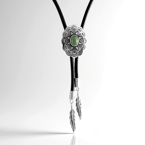 Collana in argento con Turchese Verde (Desert Chic)
