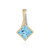 Zilveren hanger met een Zwitsers-blauwe topaas