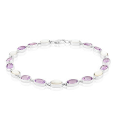 Bracciale in argento con Ametista