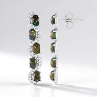 Mezezo Opal Silver Earrings