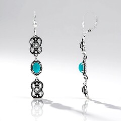 Orecchini in argento con Turchese