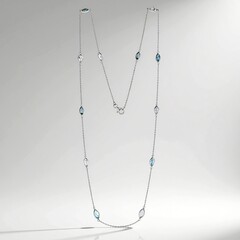 Collana in argento con Topazio Blu Cielo