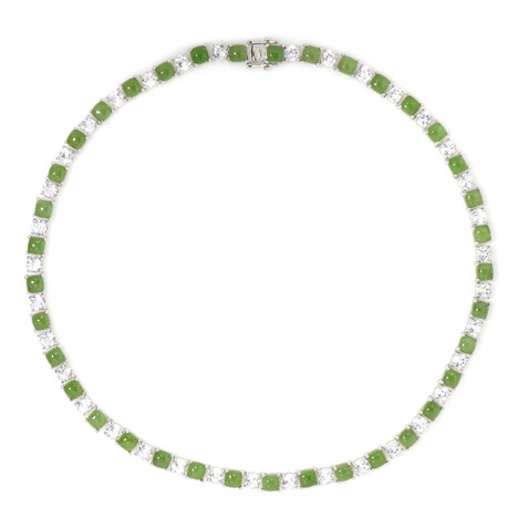 Collana in argento con Giada Canadese