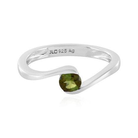 Anello in argento con Tormalina Verde