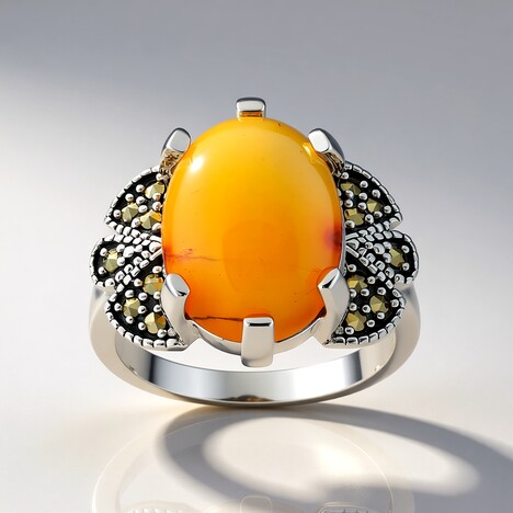 Anello in argento con Corniola (Annette classic)