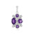 Amethyst Silver Pendant