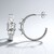 Boucles d'oreilles en argent et Topaze blanche