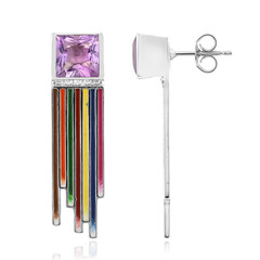Rose de France Amethyst Silver Earrings (SAELOCANA)