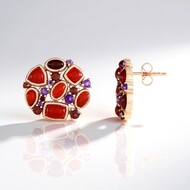 Orecchini in argento con Corniola (KM by Juwelo)