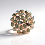 Zilveren ring met Groene Minary Labradorieten (KM by Juwelo)
