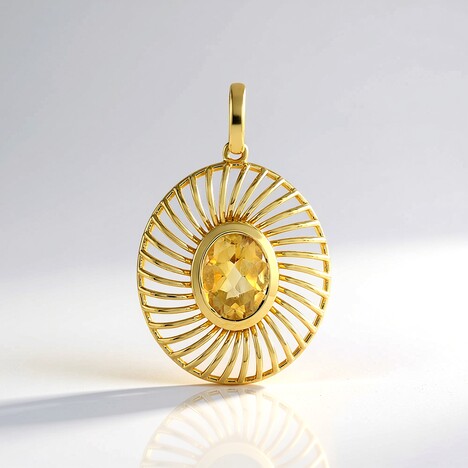 Ciondolo in argento con Citrino (Ornaments by de Melo)