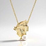 Collana in argento con Perla d'Acqua Dolce Bianca