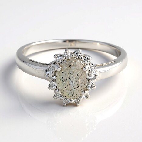 Anello in argento con Labradorite