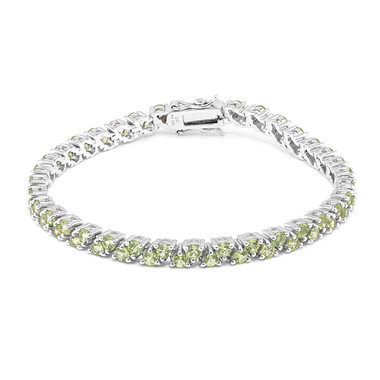 Burmesischer Peridot-Silberarmband