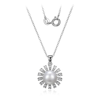 Collana in argento con Perla di Acqua Dolce