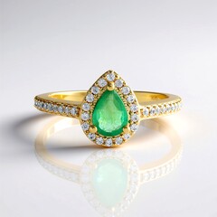 Anello in argento con Smeraldo Russo (Adela Silber)