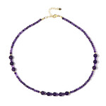 Sambia-Amethyst-Silberhalskette (Riya)