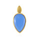 Zilveren hanger met een Blauwe chalcedoon (MONOSONO COLLECTION)