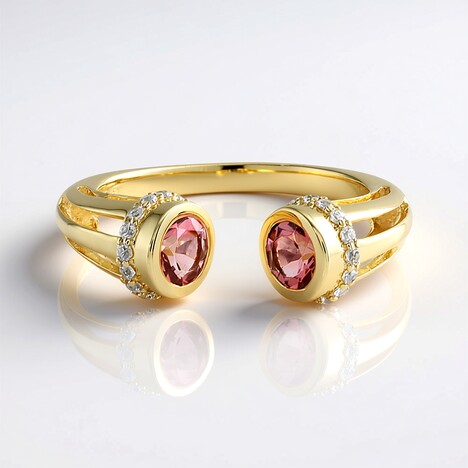 Bague en or et Tourmaline rose du Nigéria (Adela Gold)