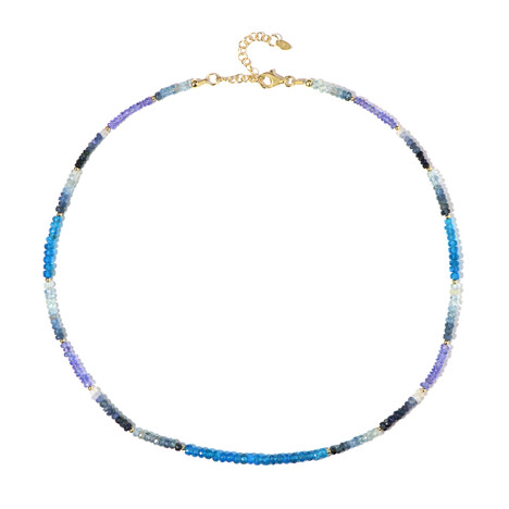 Collar en plata con Aguamarina Santa María (Riya)