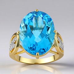 Anello in oro con Topazio Marambaia