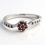 Anello placcato in platino con Diamante Fancy