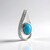 Ciondolo in argento con Turchese Kingman Mohave Blu
