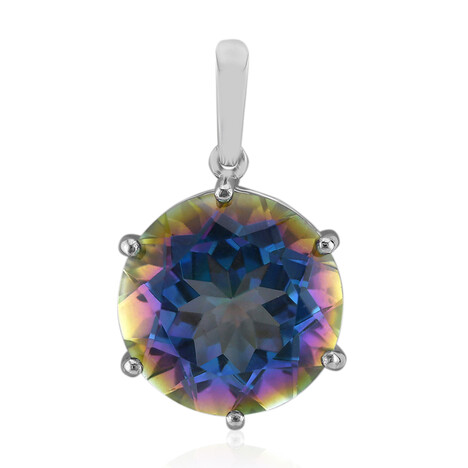 Grüner Mystik-Quarz-Silberanhänger