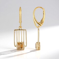 Orecchini in argento con Citrino (MONOSONO COLLECTION)