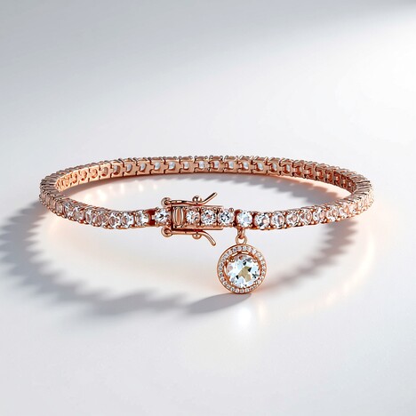 Bracciale in argento con Topazio Bianco (Adela Silber)
