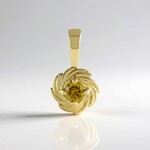 Ciondolo in oro con Diamante Giallo I2