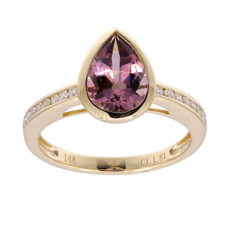 Anello in oro con Tormalina Neon del Congo (CIRARI)