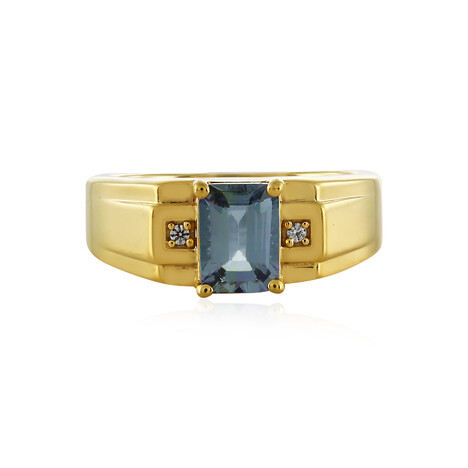 Nicht erhitzter Tansanit-Silberring