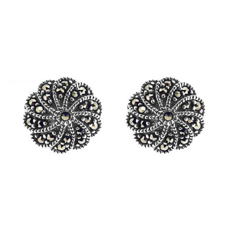 Markasit-Silberohrringe